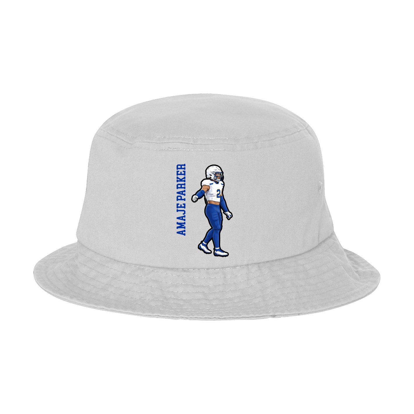 Bucket Cap — Name Vertical in White