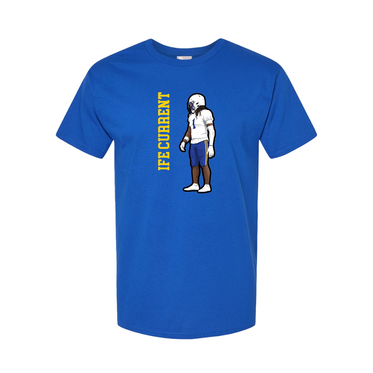 Youth Tee — Name Vertical in Royal