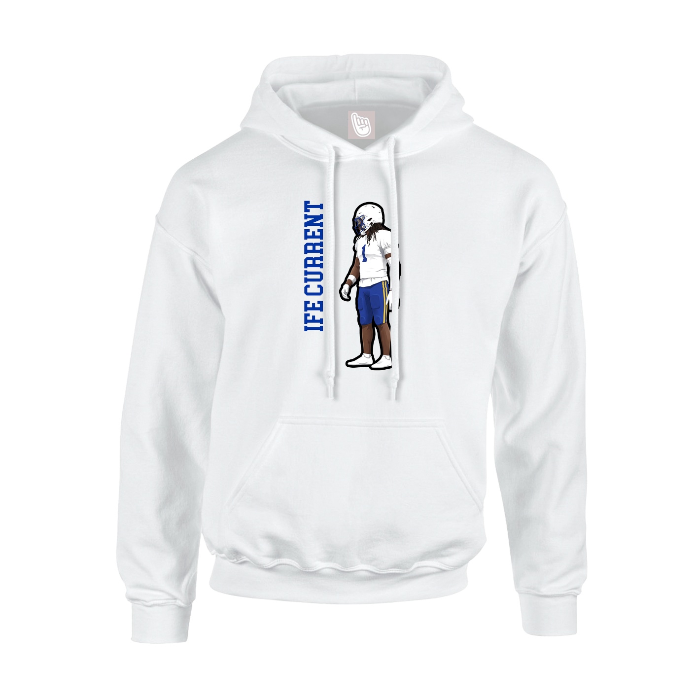 Youth Hoodie — Name Vertical in White
