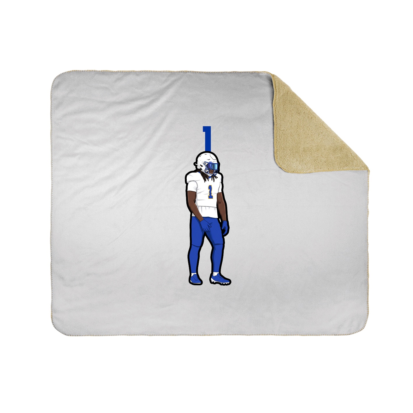 Throw Blanket — Number Top in White