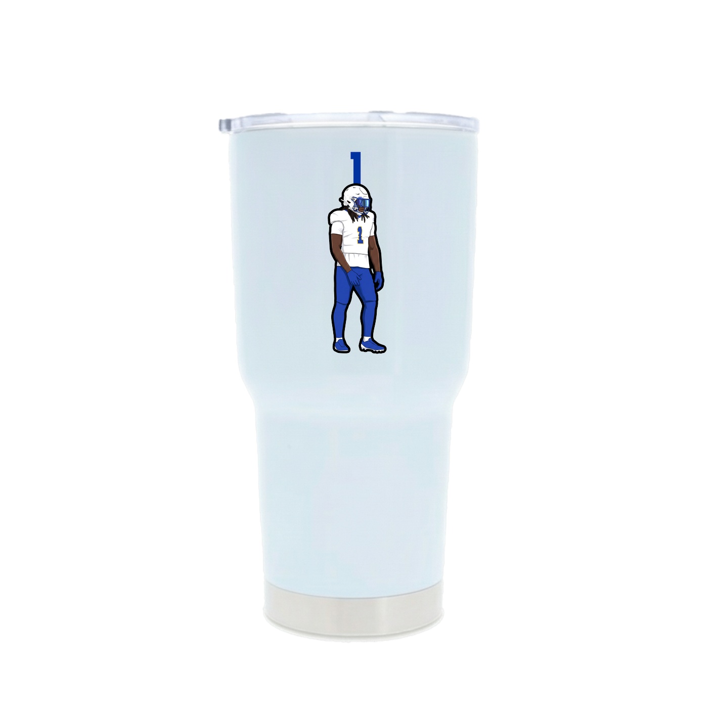 30oz Stainless Steel Tumbler — Number Top in White