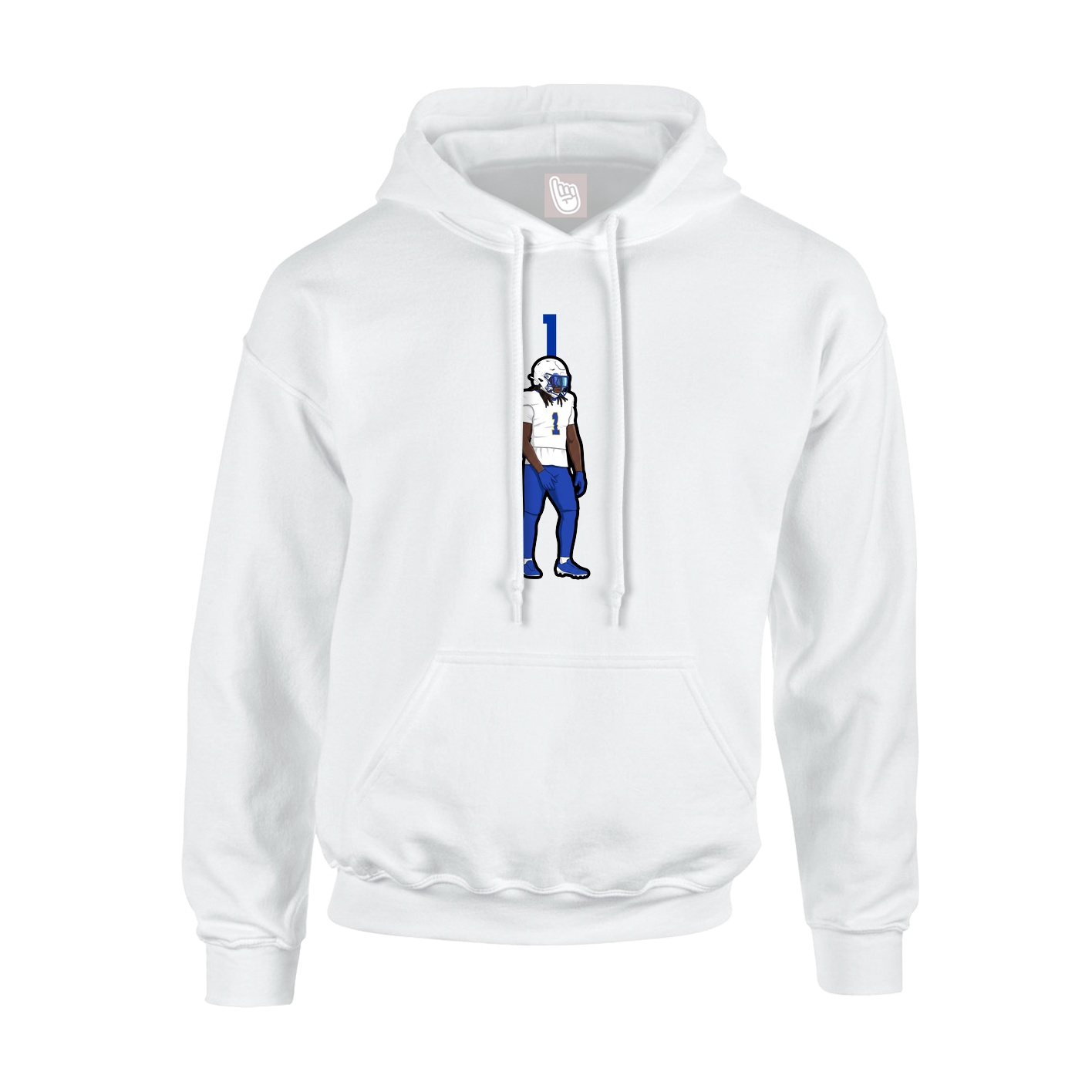 Hoodie — Number Top in White