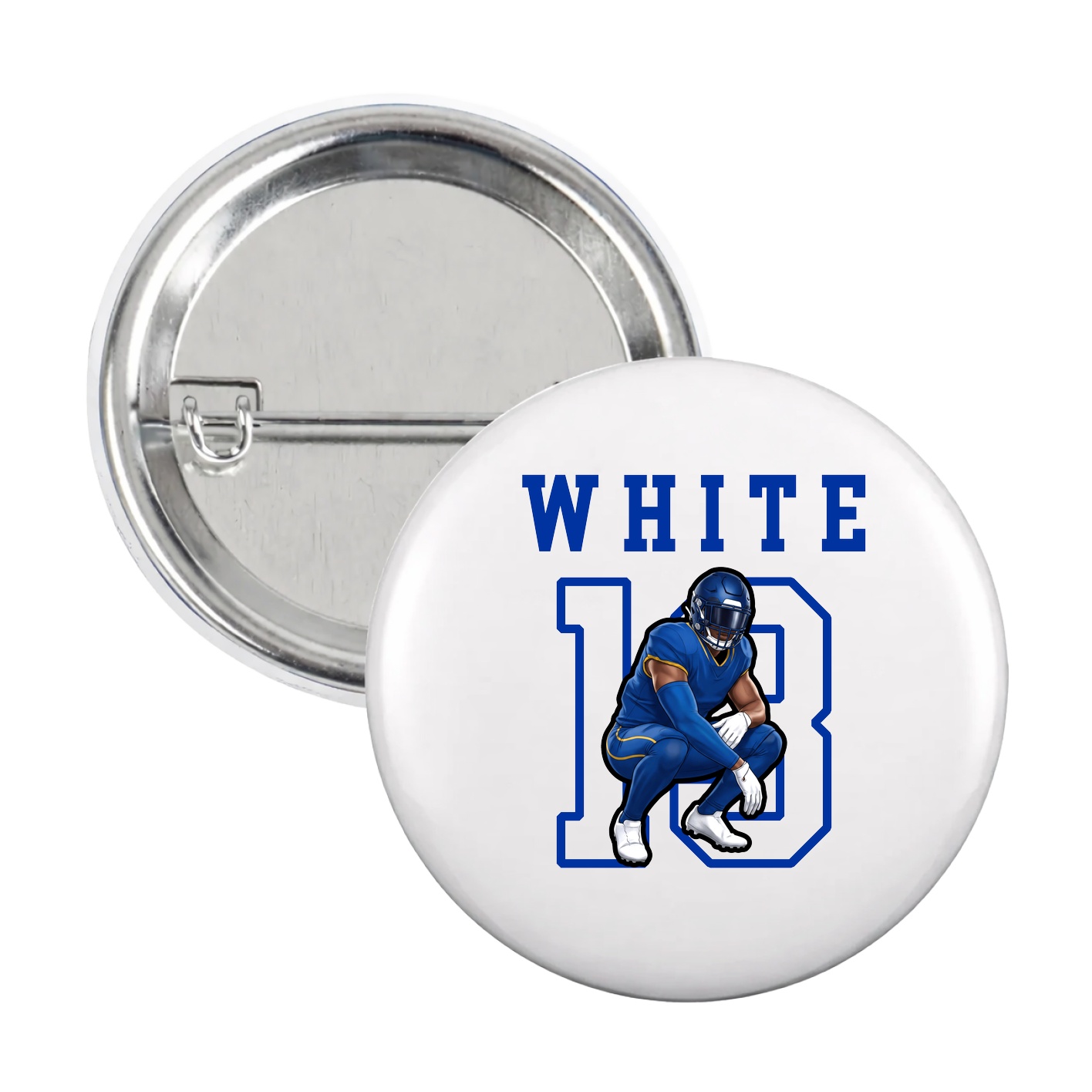 Game Day Button — Shirsey in White