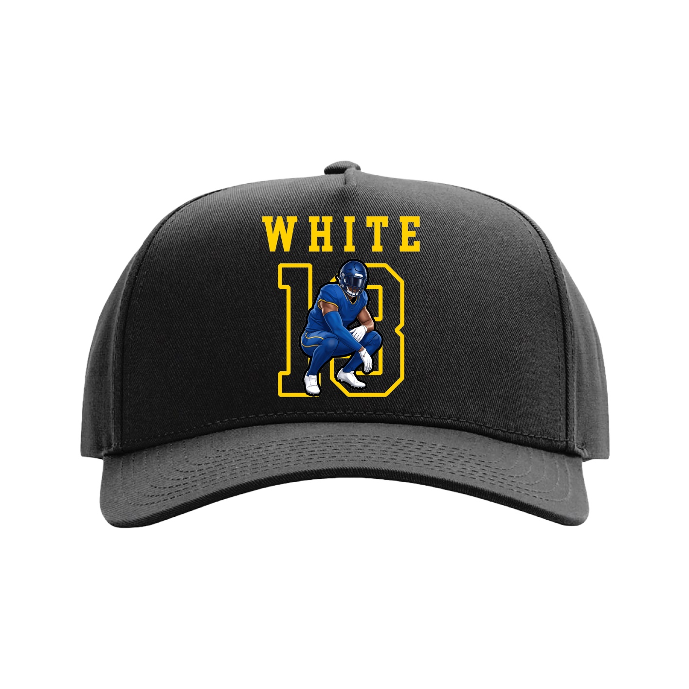 Full Fabric Five-Panel Champ Cap — Shirsey in Black
