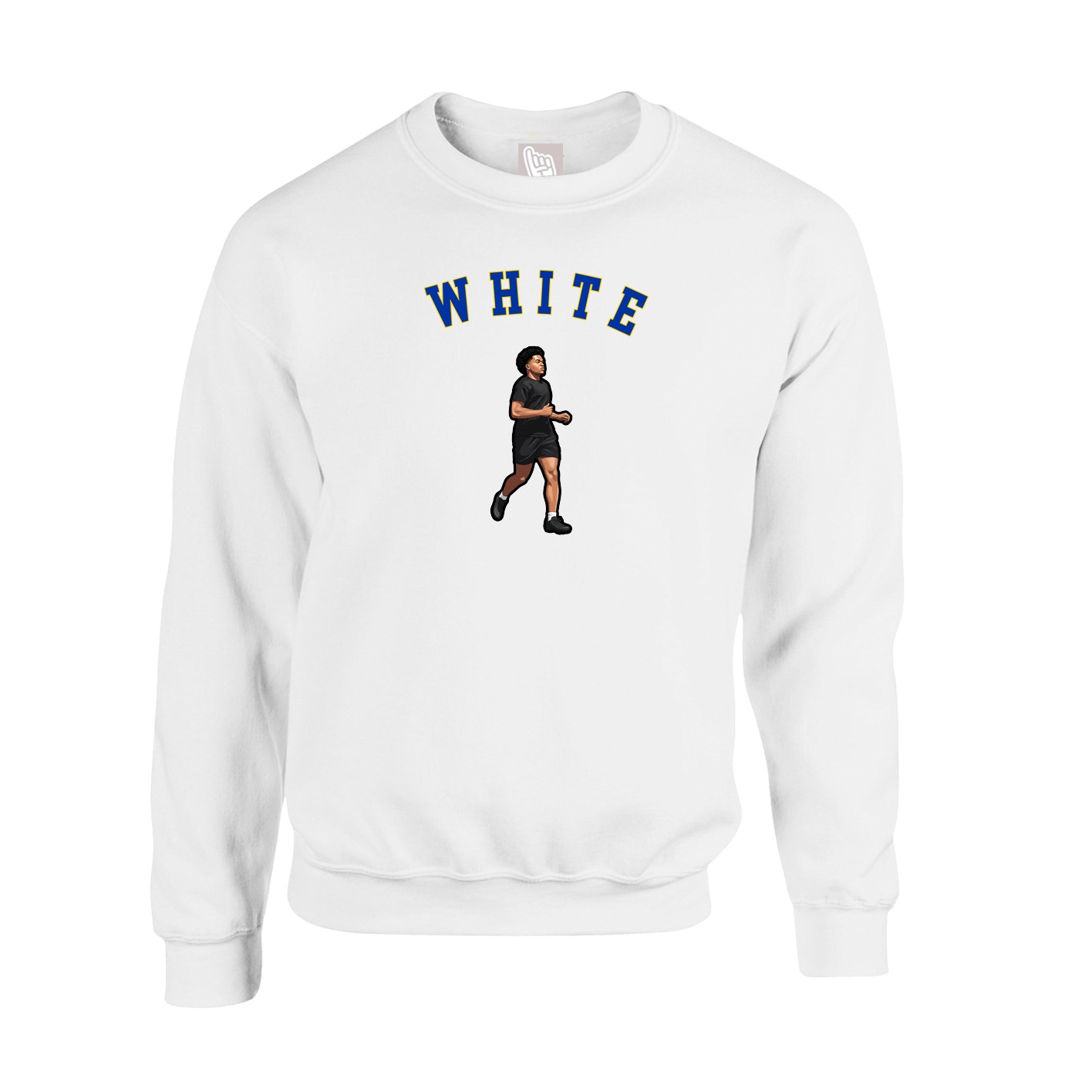 Fleece Crew — Shirsey Arch in White