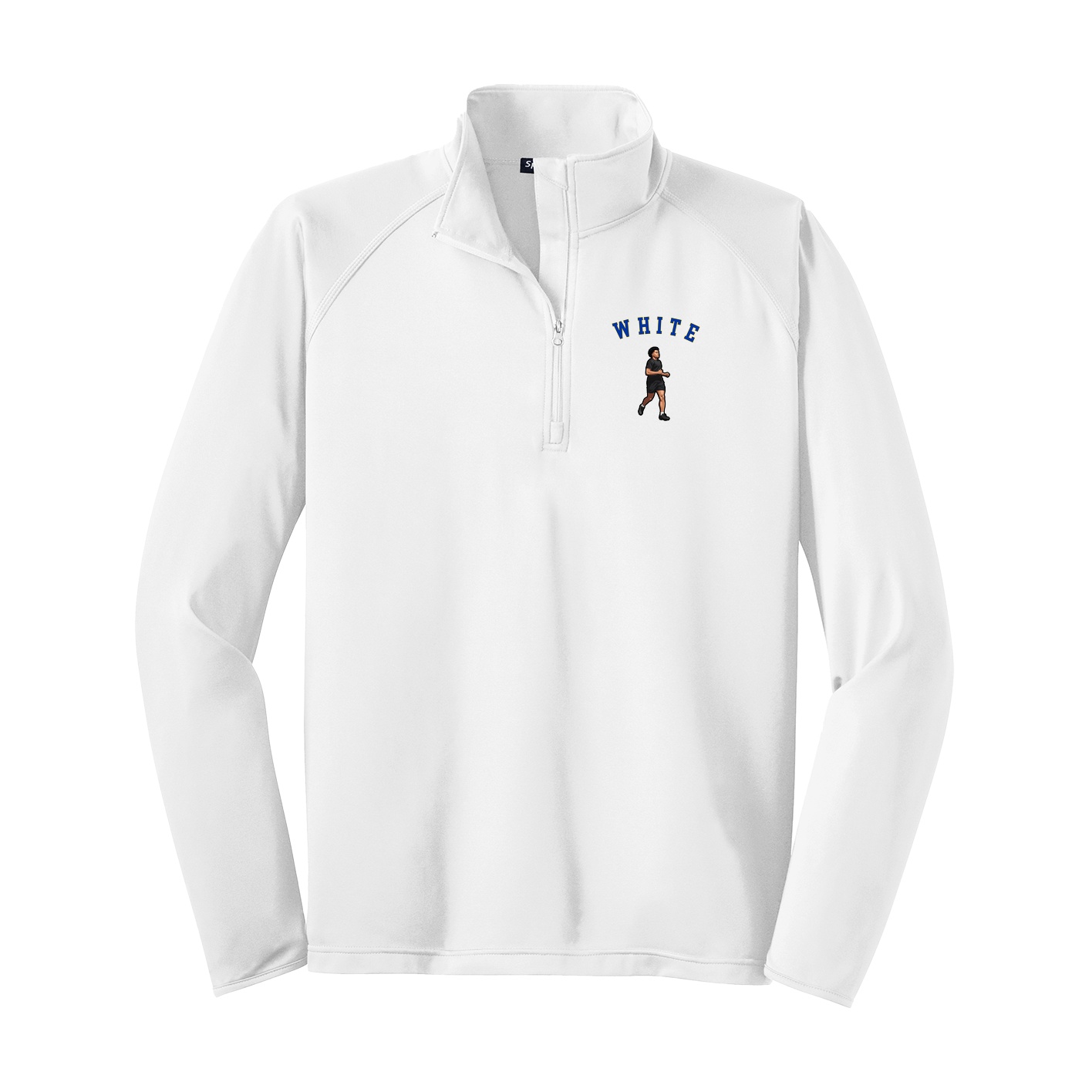 Q-Zip Pullover — Shirsey Arch in White