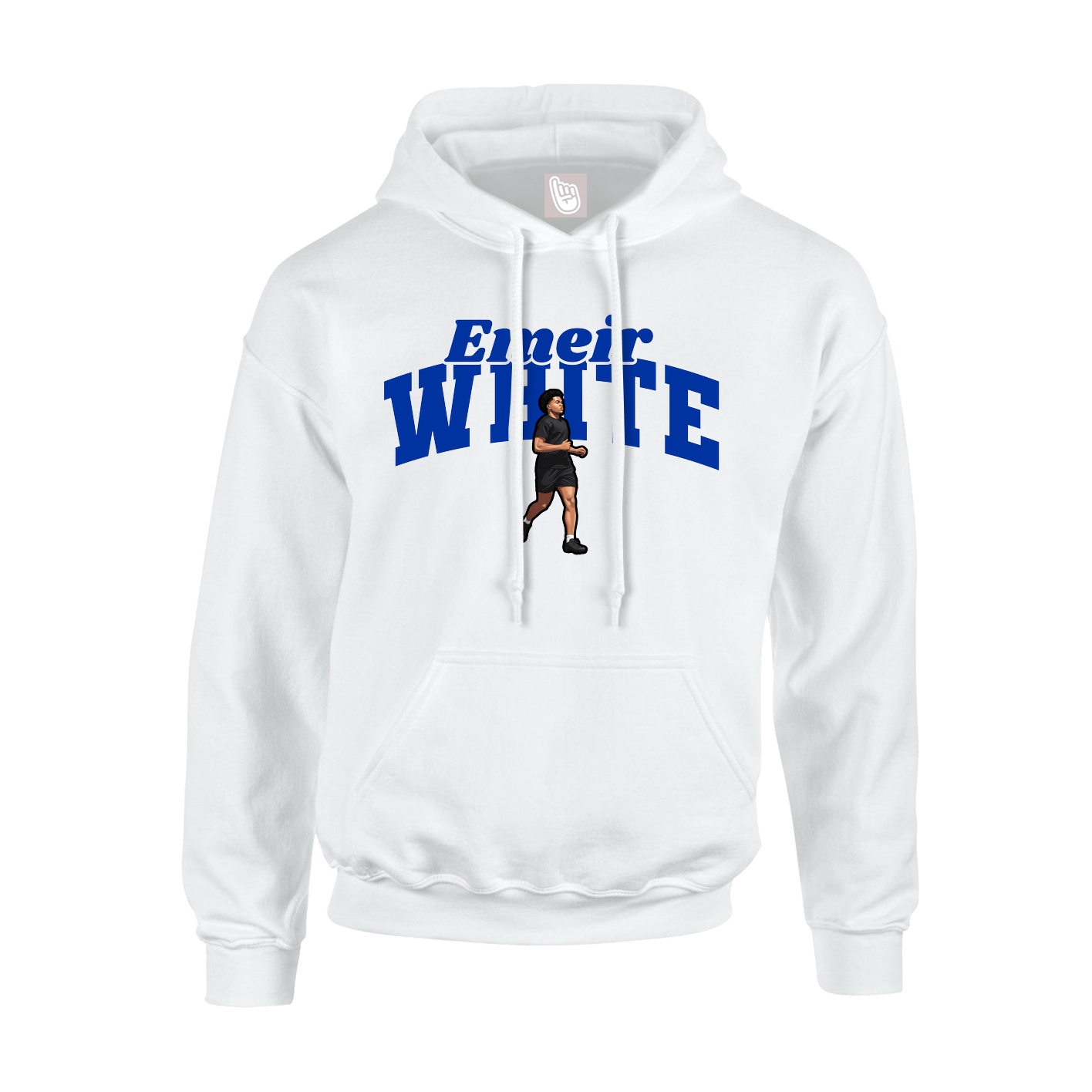 Youth Hoodie — Signature Arch in White