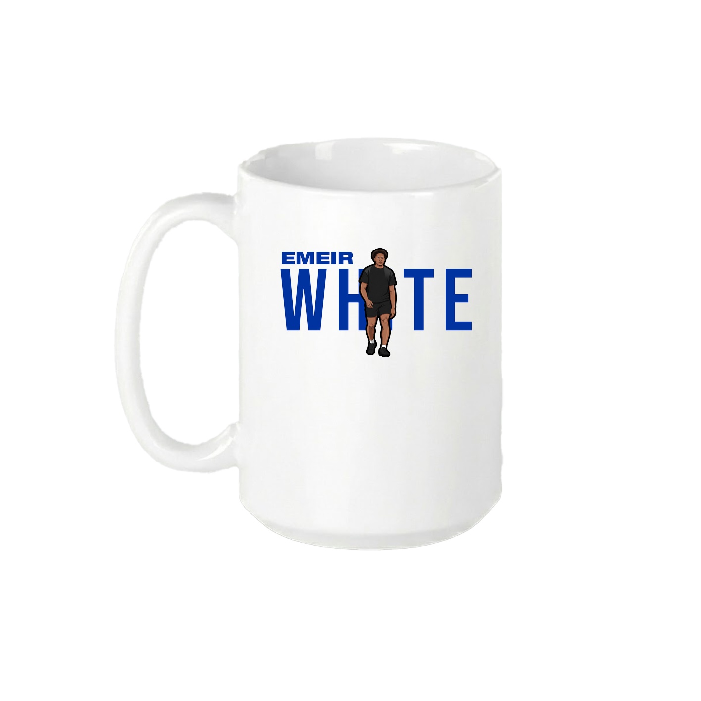 15oz Coffee Mug — Player Name in White