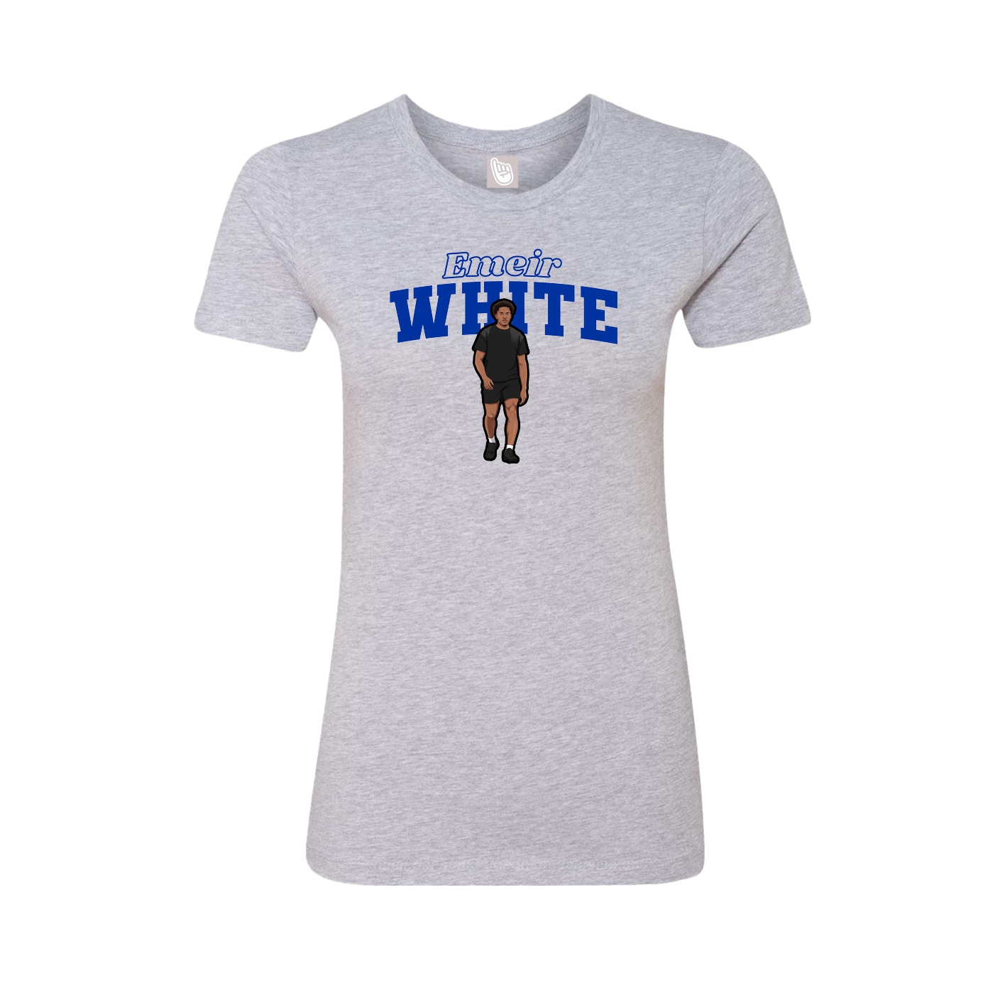 Womens Tee — Name Arch in Grey