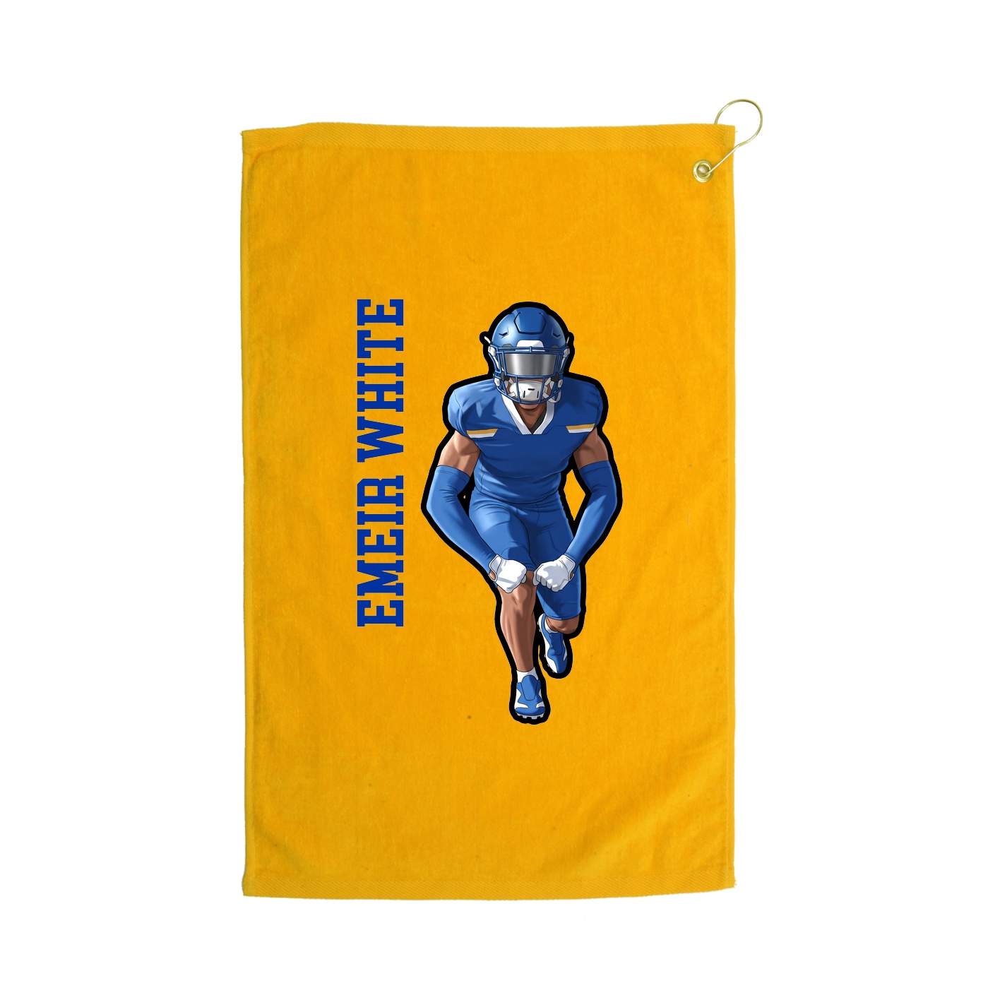 Golf Towel — Name Vertical in Gold