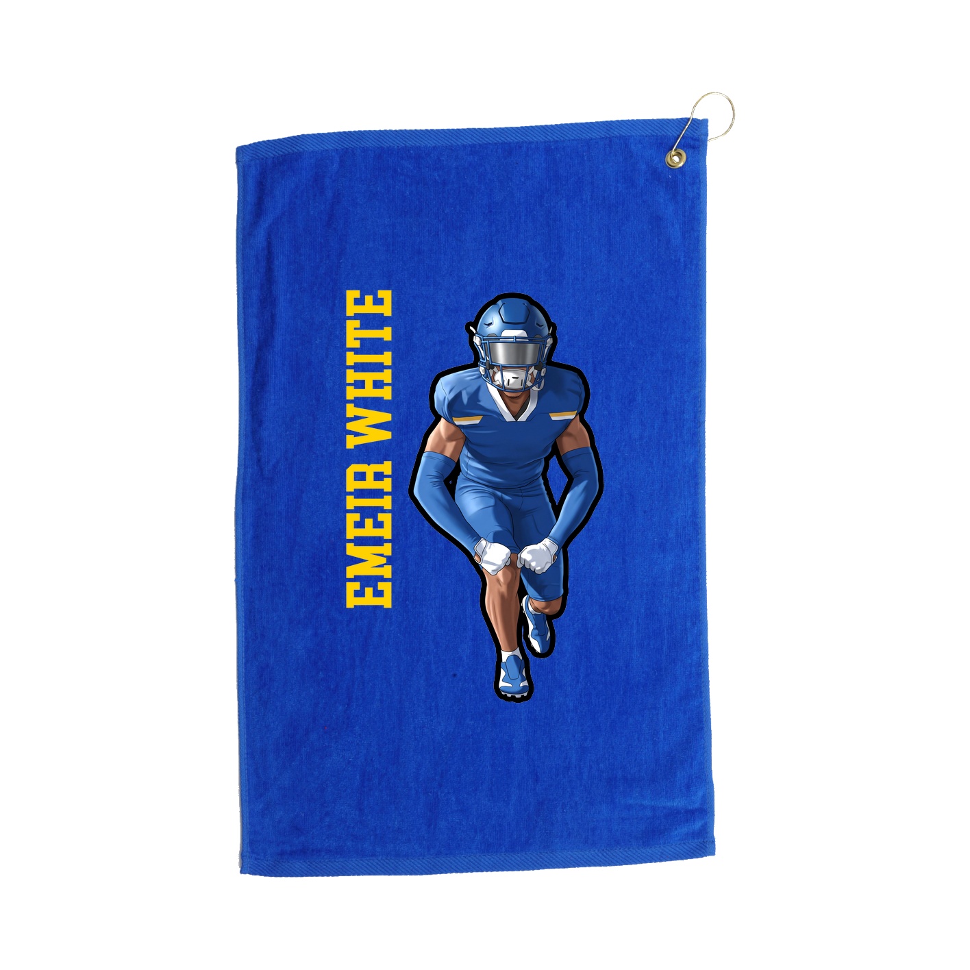 Golf Towel — Name Vertical in Royal