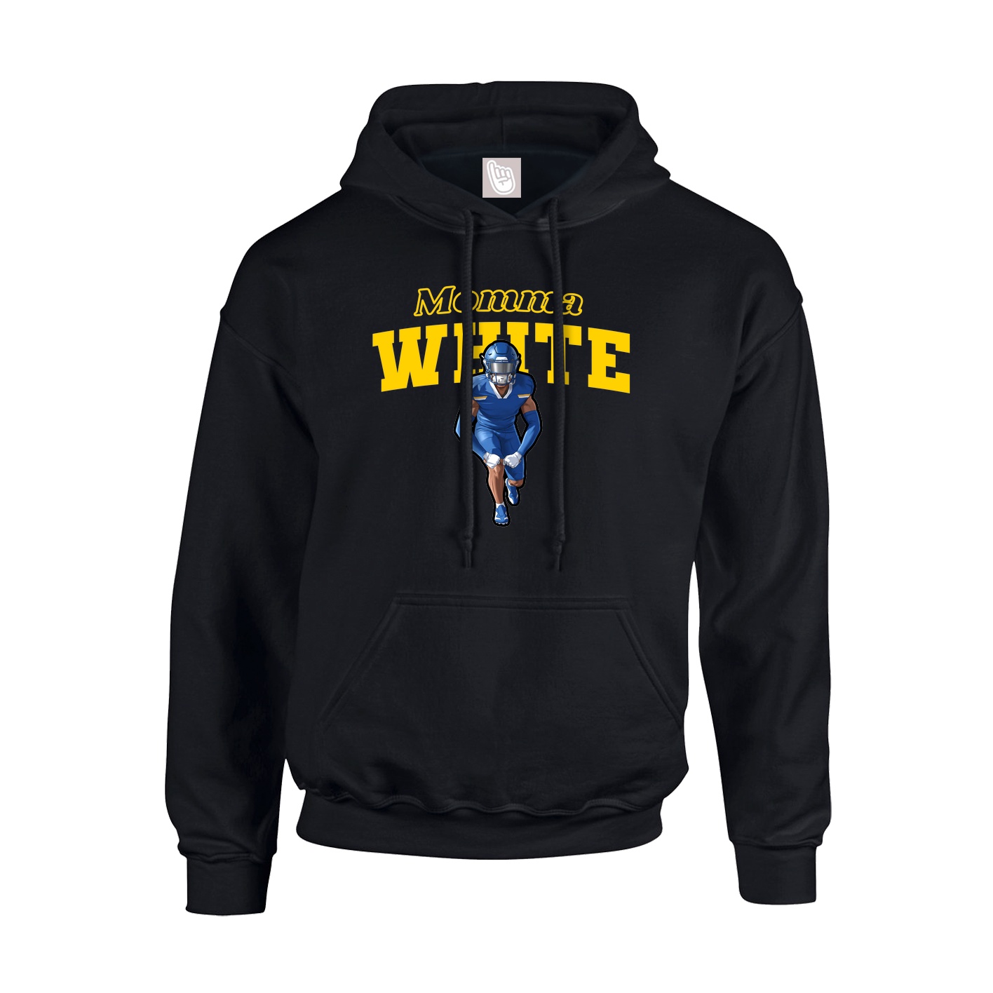 Youth Hoodie — Mothers Day Block in Black