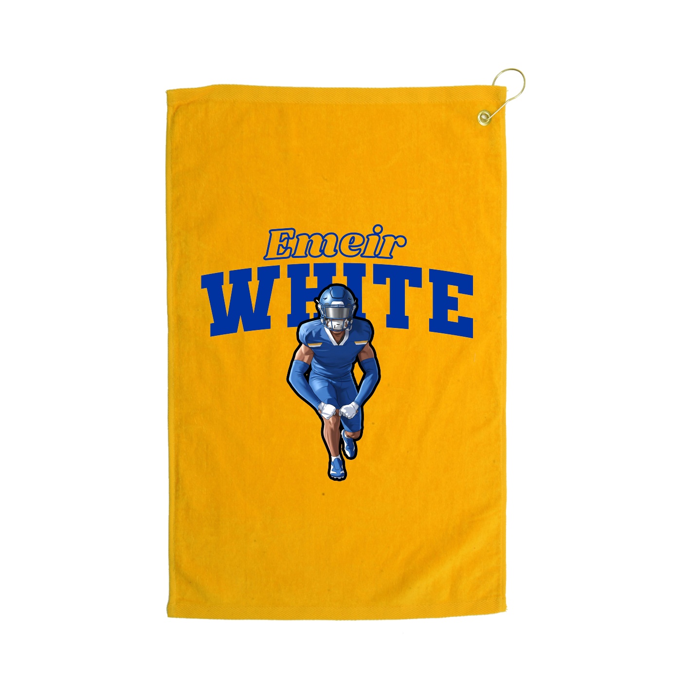 Golf Towel — Name Arch in Gold