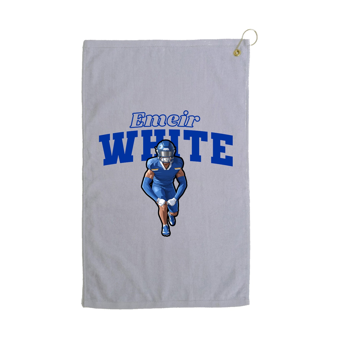 Golf Towel — Name Arch in Grey