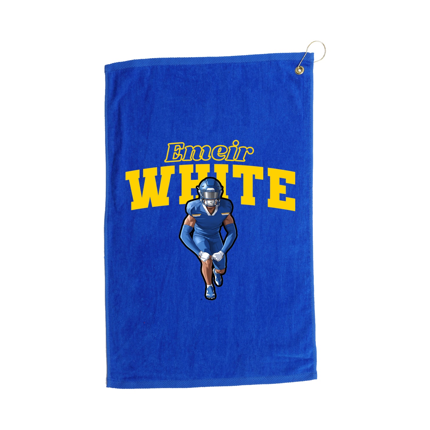 Golf Towel — Name Arch in Royal