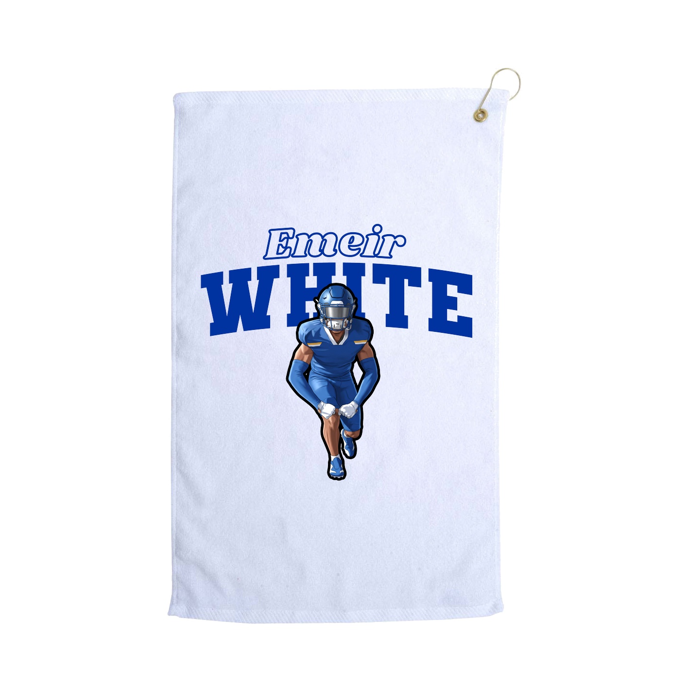 Golf Towel — Name Arch in White