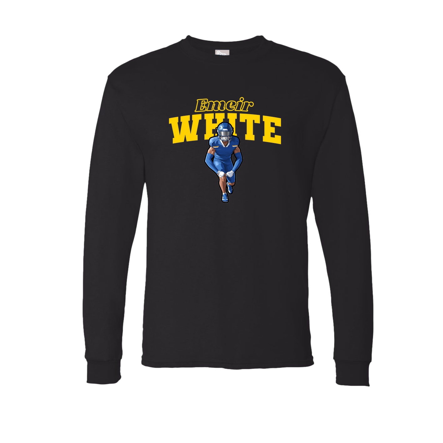 Long Sleeve Tee — Name Arch in Black