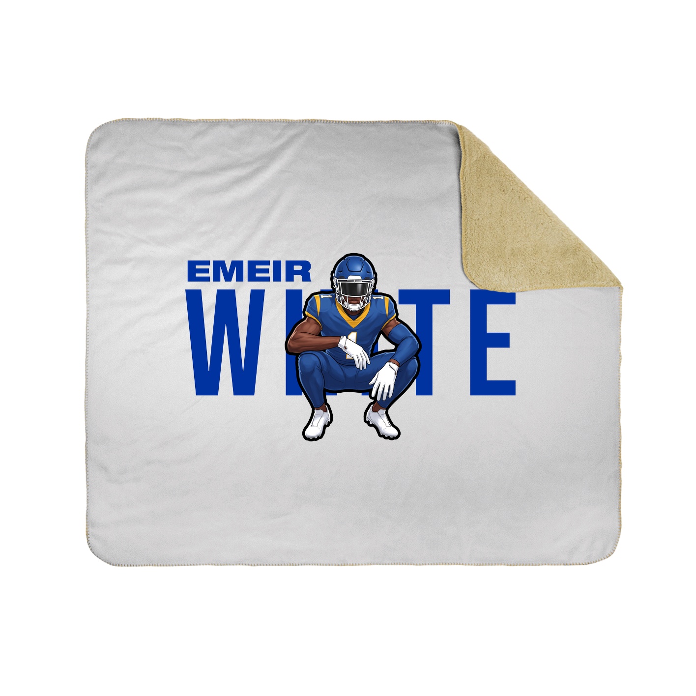 Throw Blanket — Player Name in White
