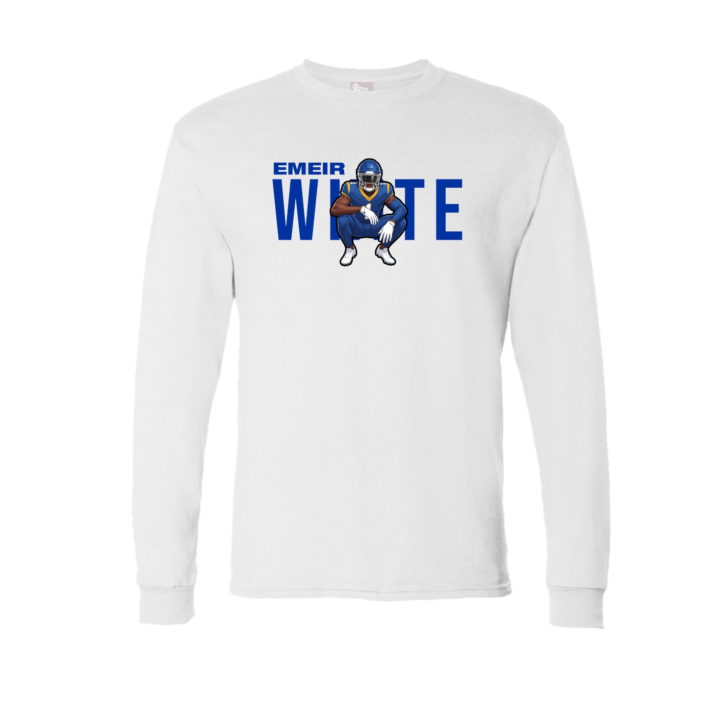 Long Sleeve Tee — Player Name in White