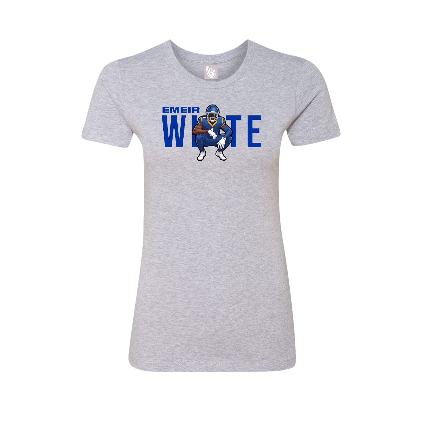 Womens Tee — Player Name in Grey