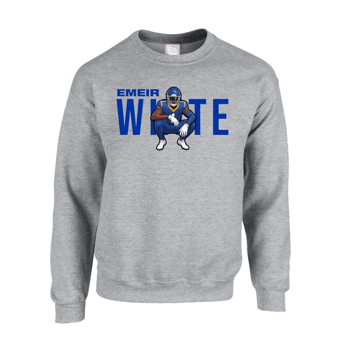 Fleece Crew — Player Name in Grey