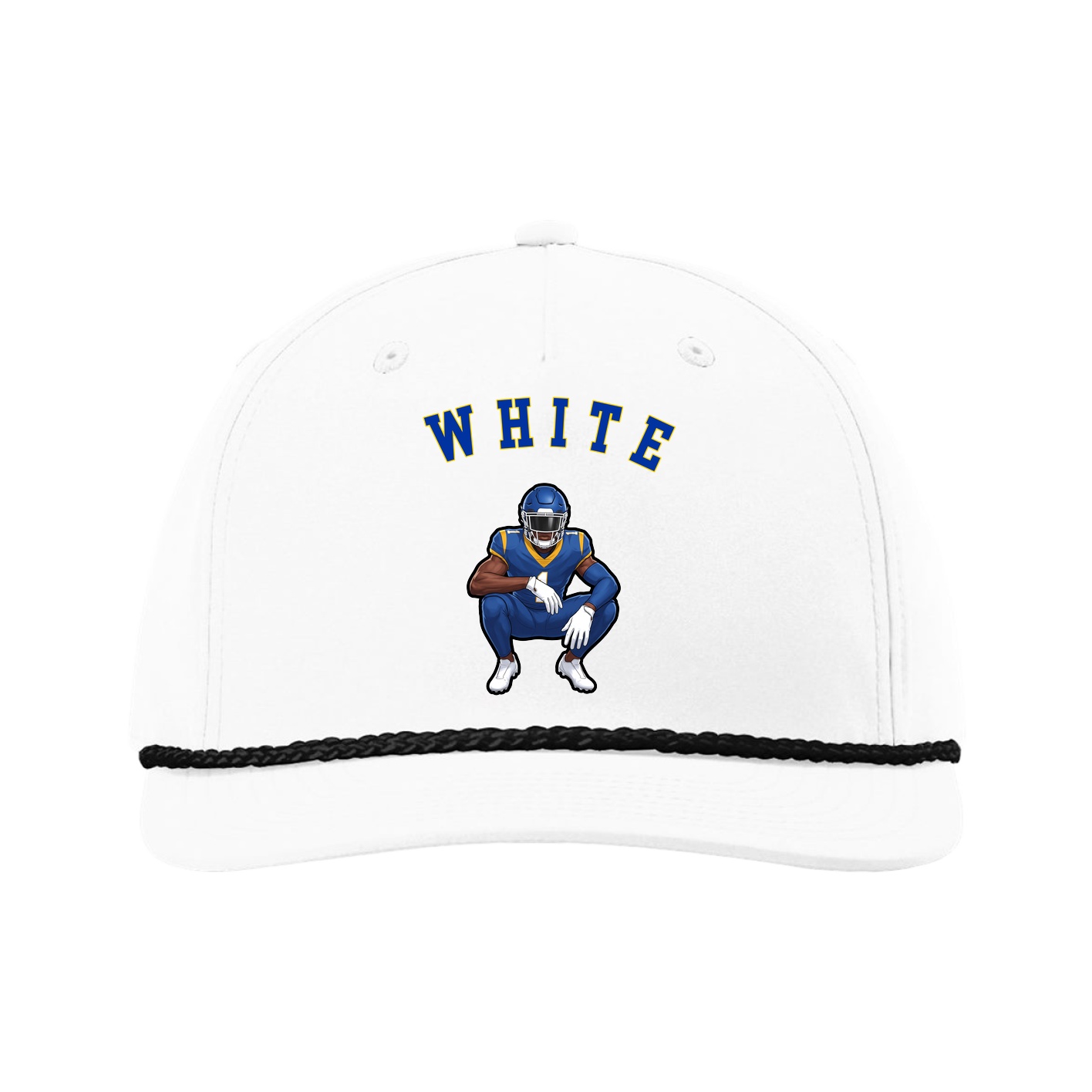 Five-Panel Classic Rope Cap — Shirsey Arch in White