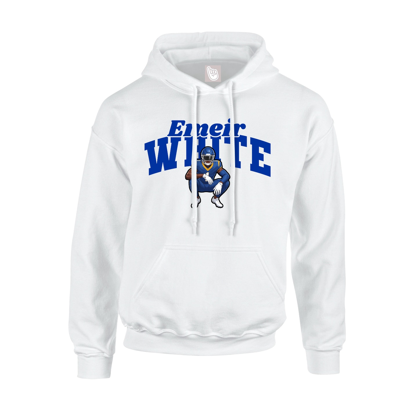 Youth Hoodie — Signature Arch in White