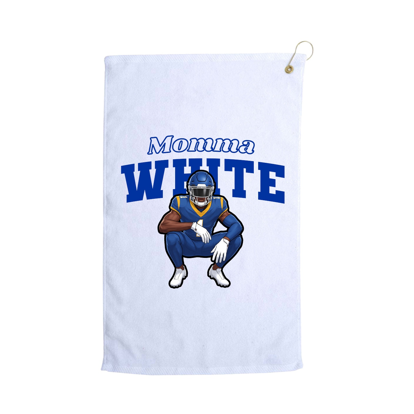 Golf Towel — Mothers Day Block in White