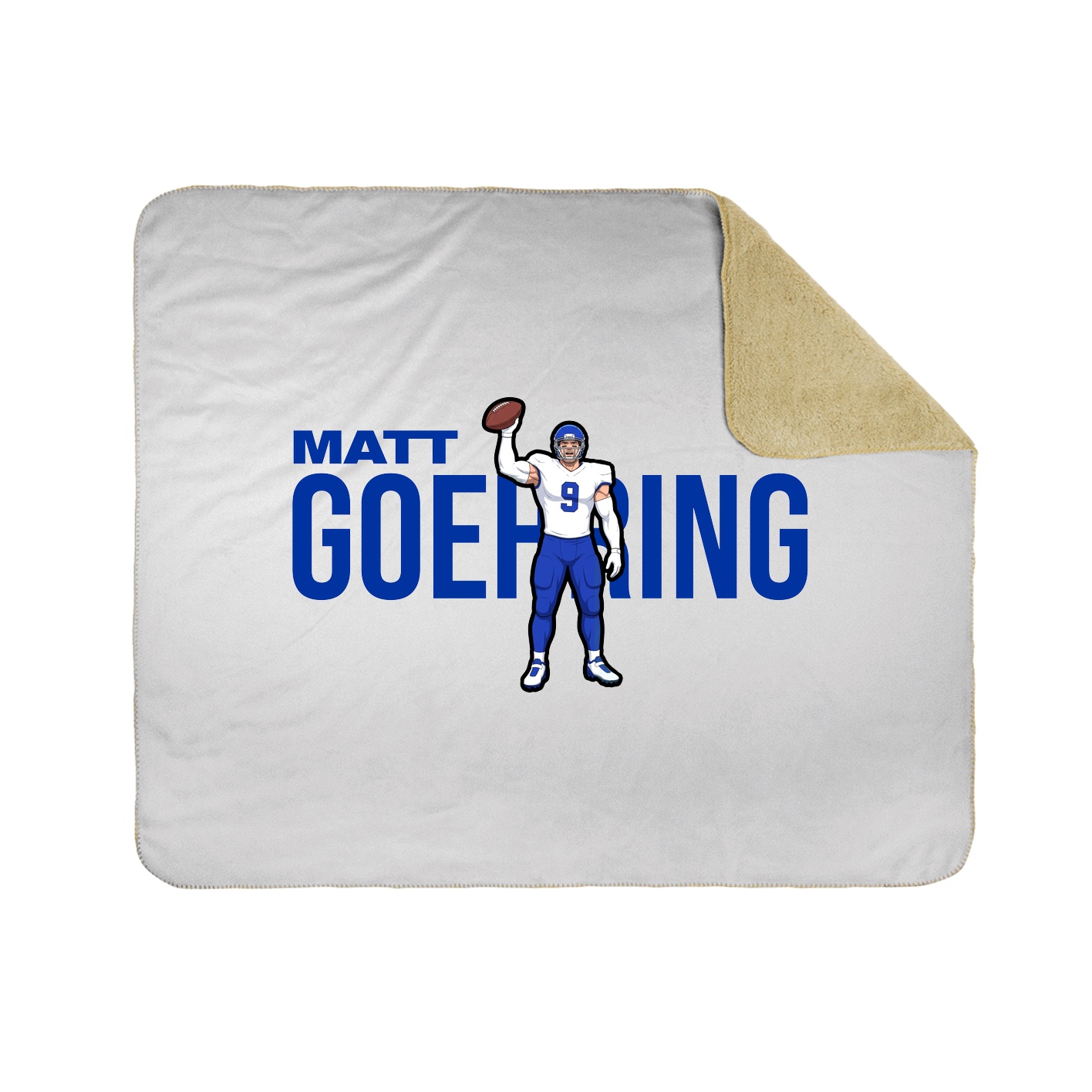Throw Blanket — Player Name in White