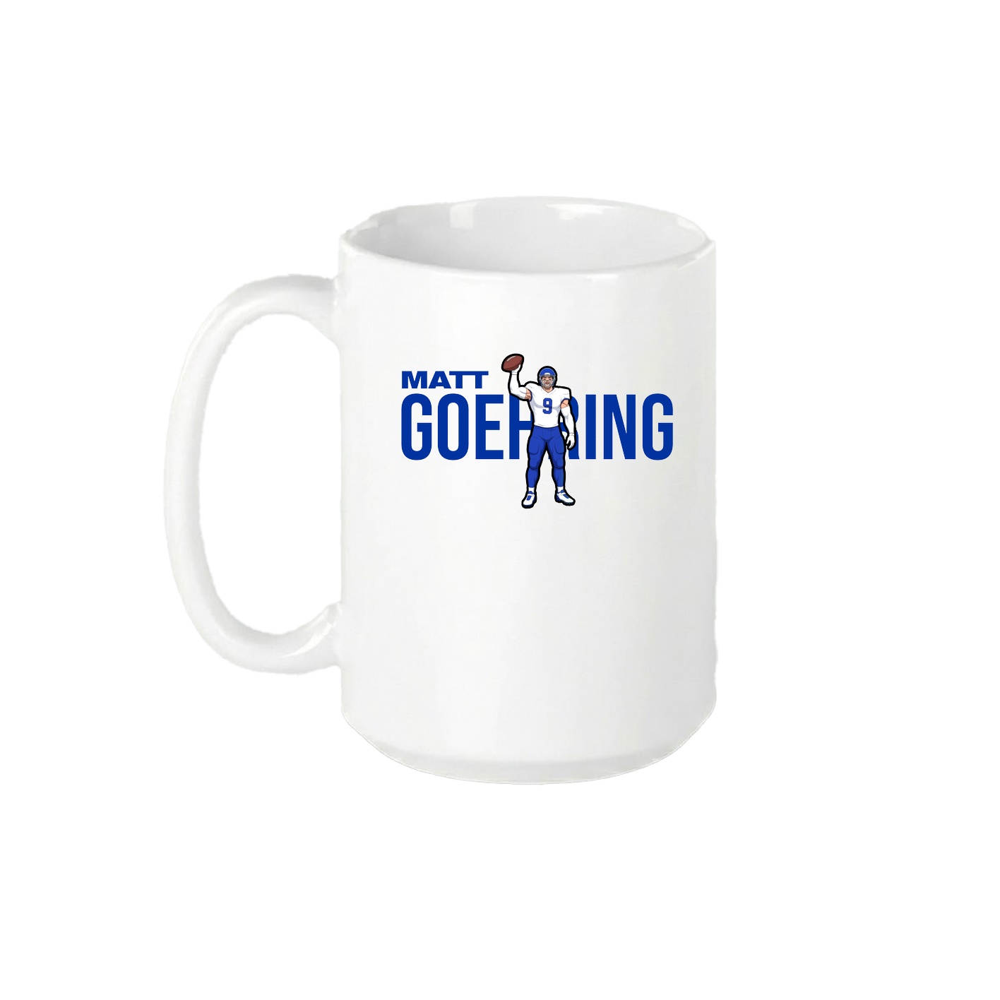 15oz Coffee Mug — Player Name in White