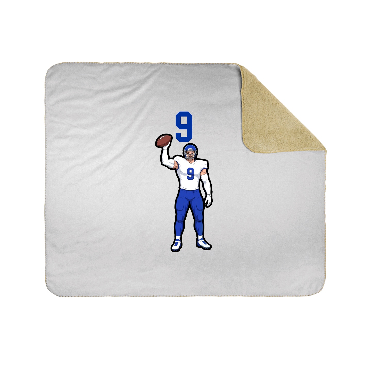 Throw Blanket — Number Top in White