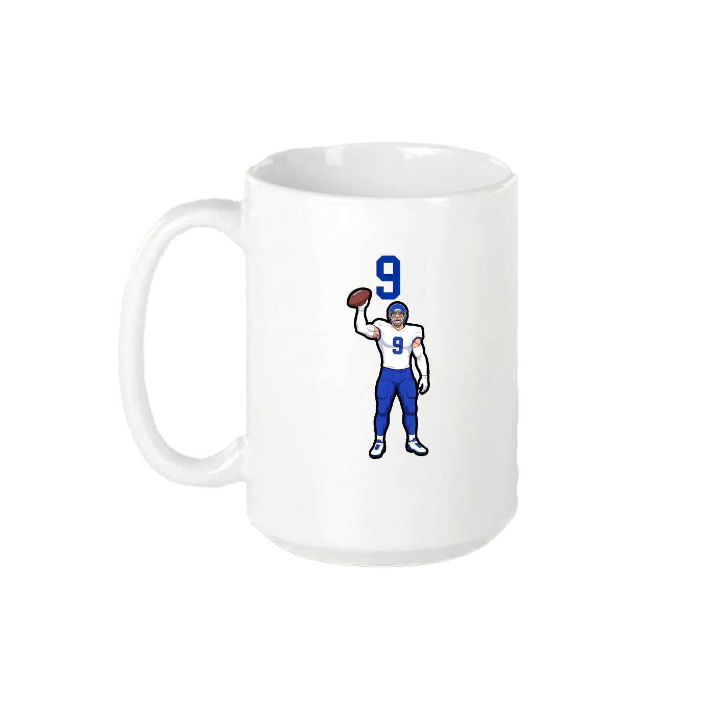 15oz Coffee Mug — Number Top in White