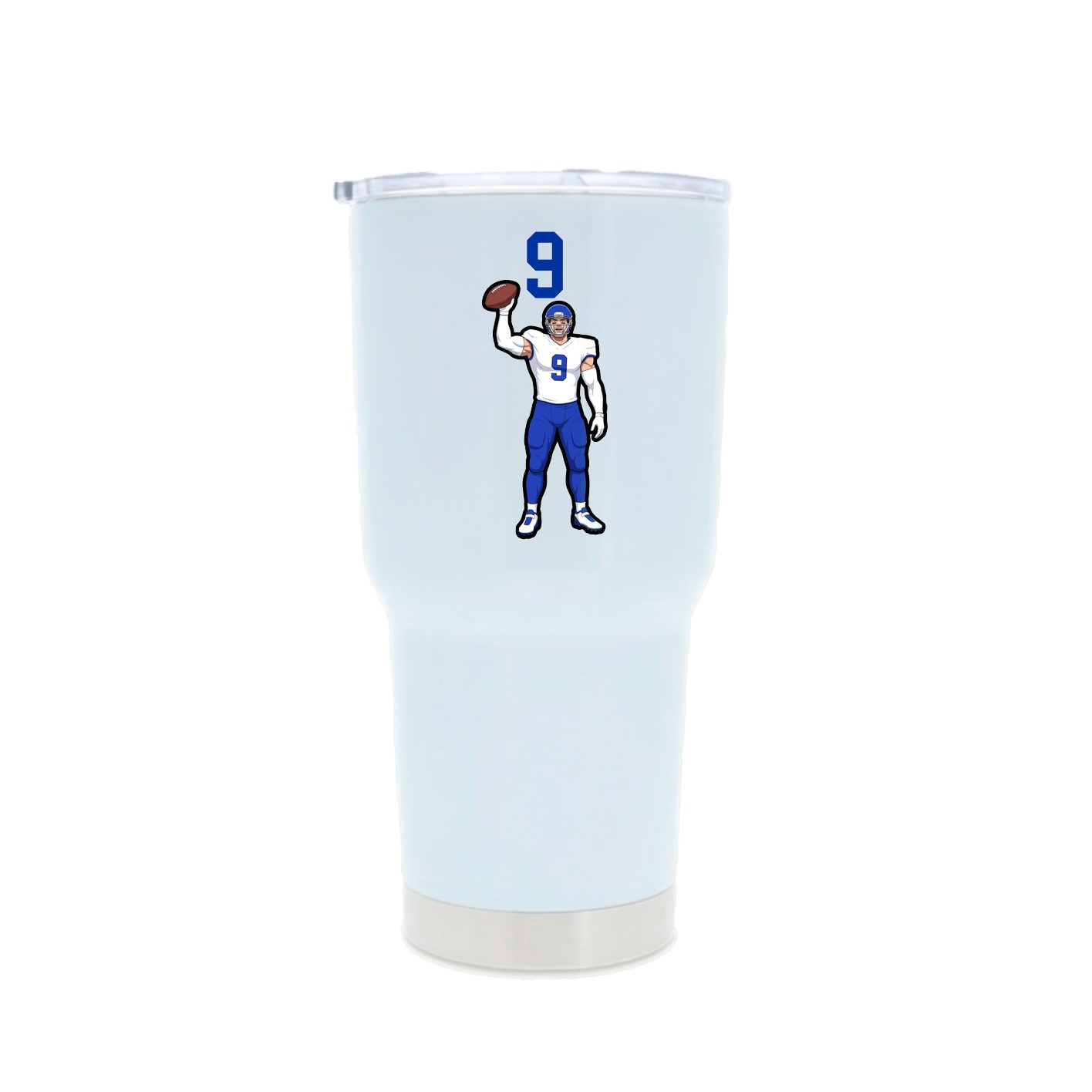 30oz Stainless Steel Tumbler — Number Top in White