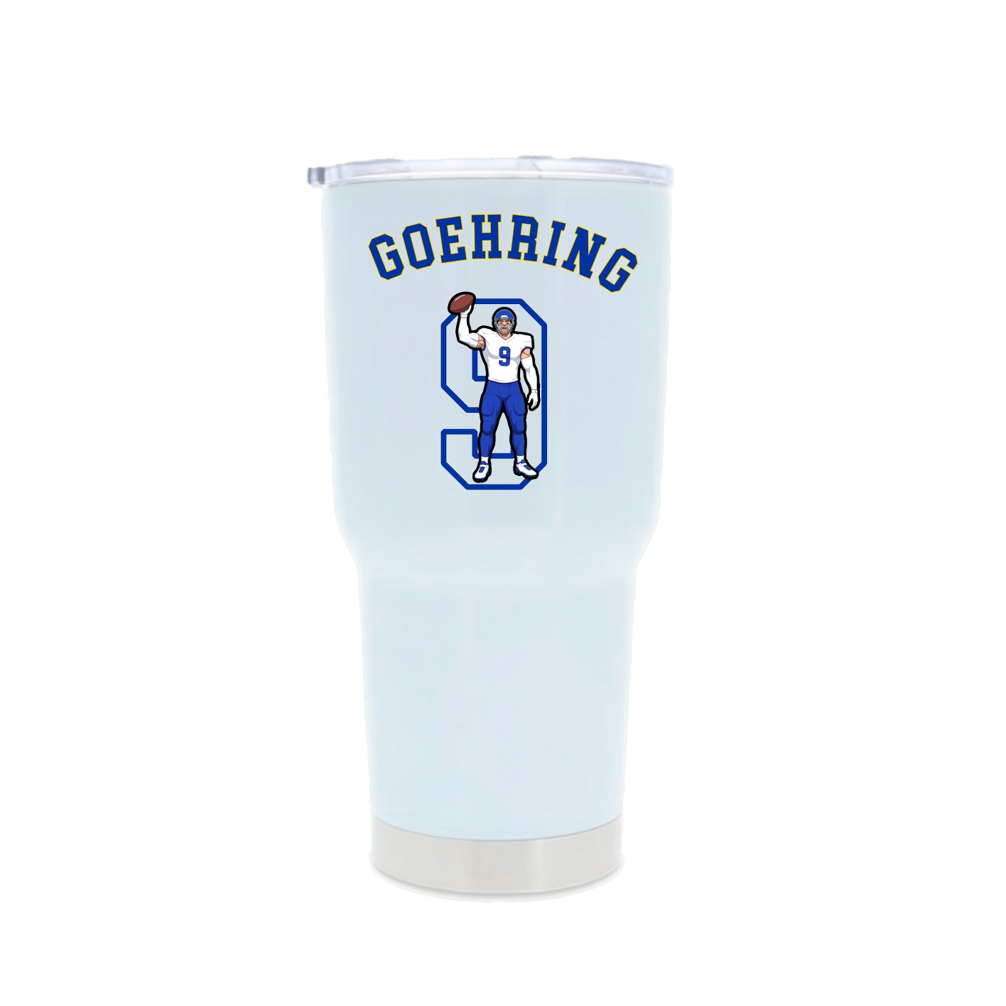 30oz Stainless Steel Tumbler — Shirsey Arch in White