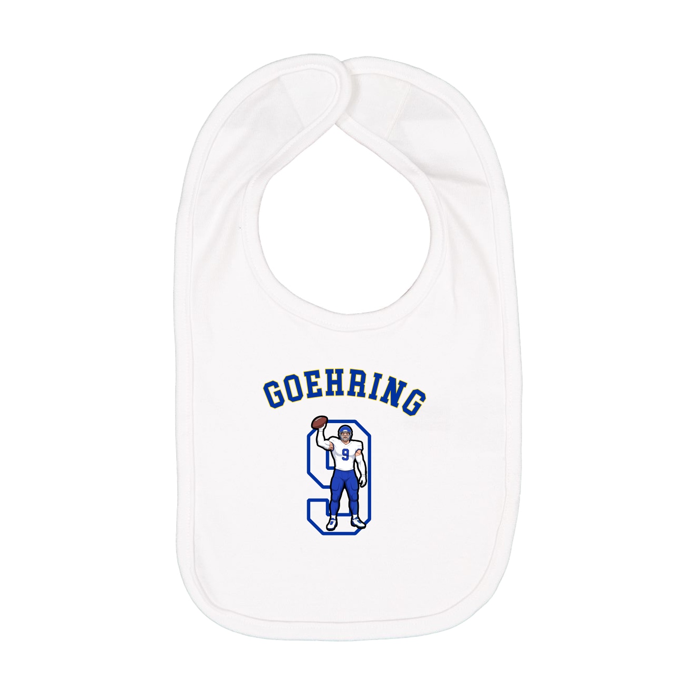 Infant Bib — Shirsey Arch in White