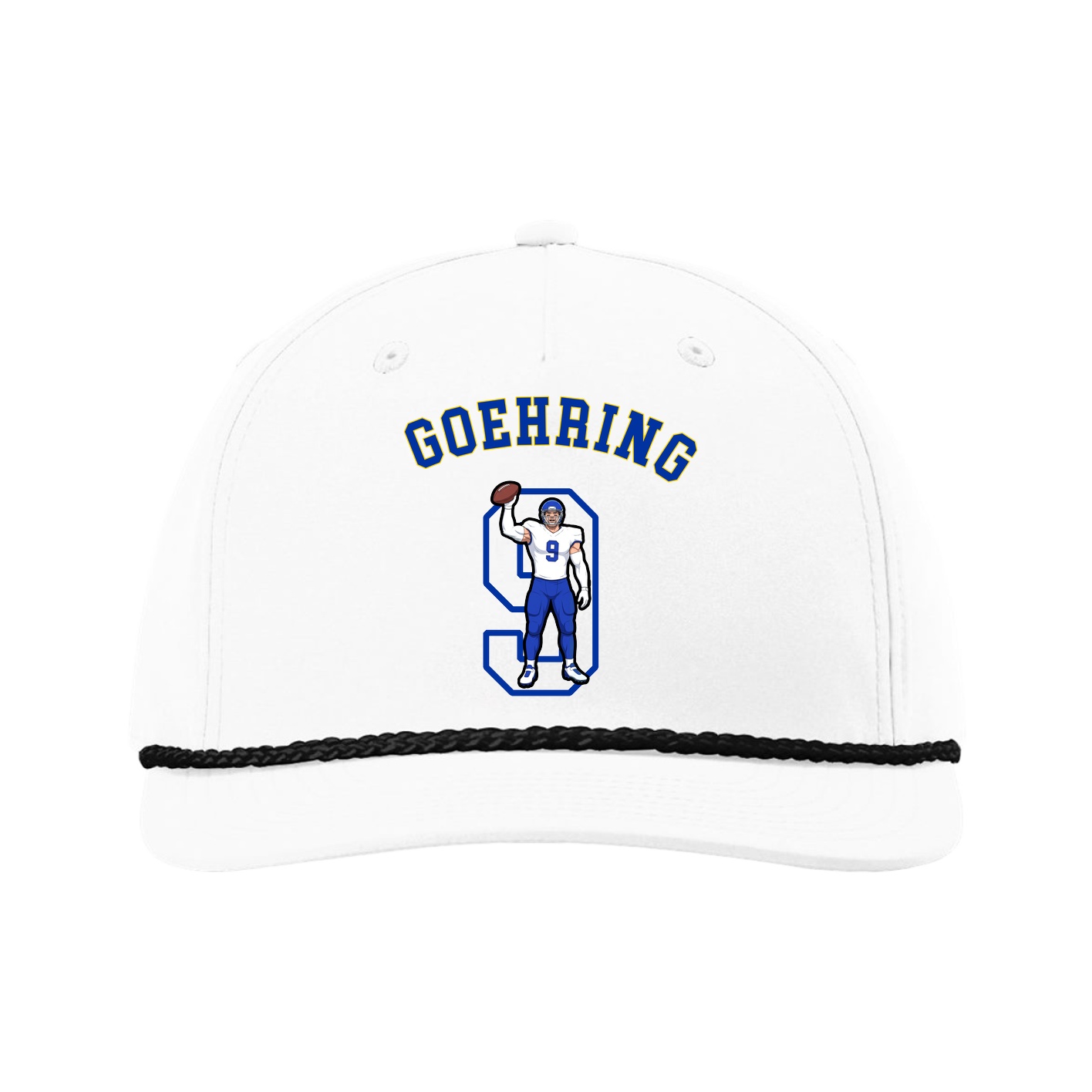Five-Panel Classic Rope Cap — Shirsey Arch in White