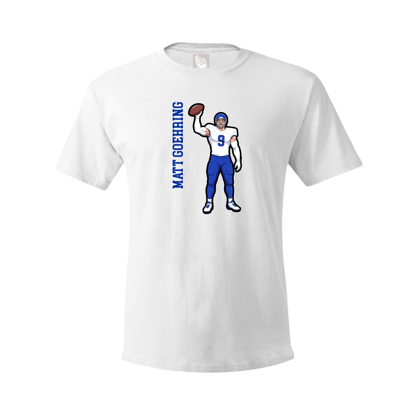 Tee — Name Vertical in White