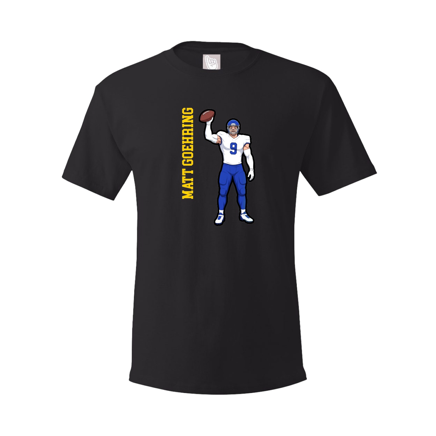 Youth Tee — Name Vertical in Black