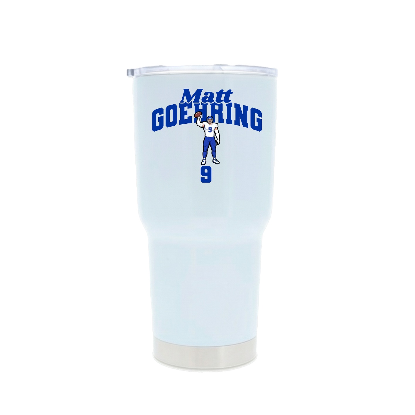 30oz Stainless Steel Tumbler — Signature Arch in White