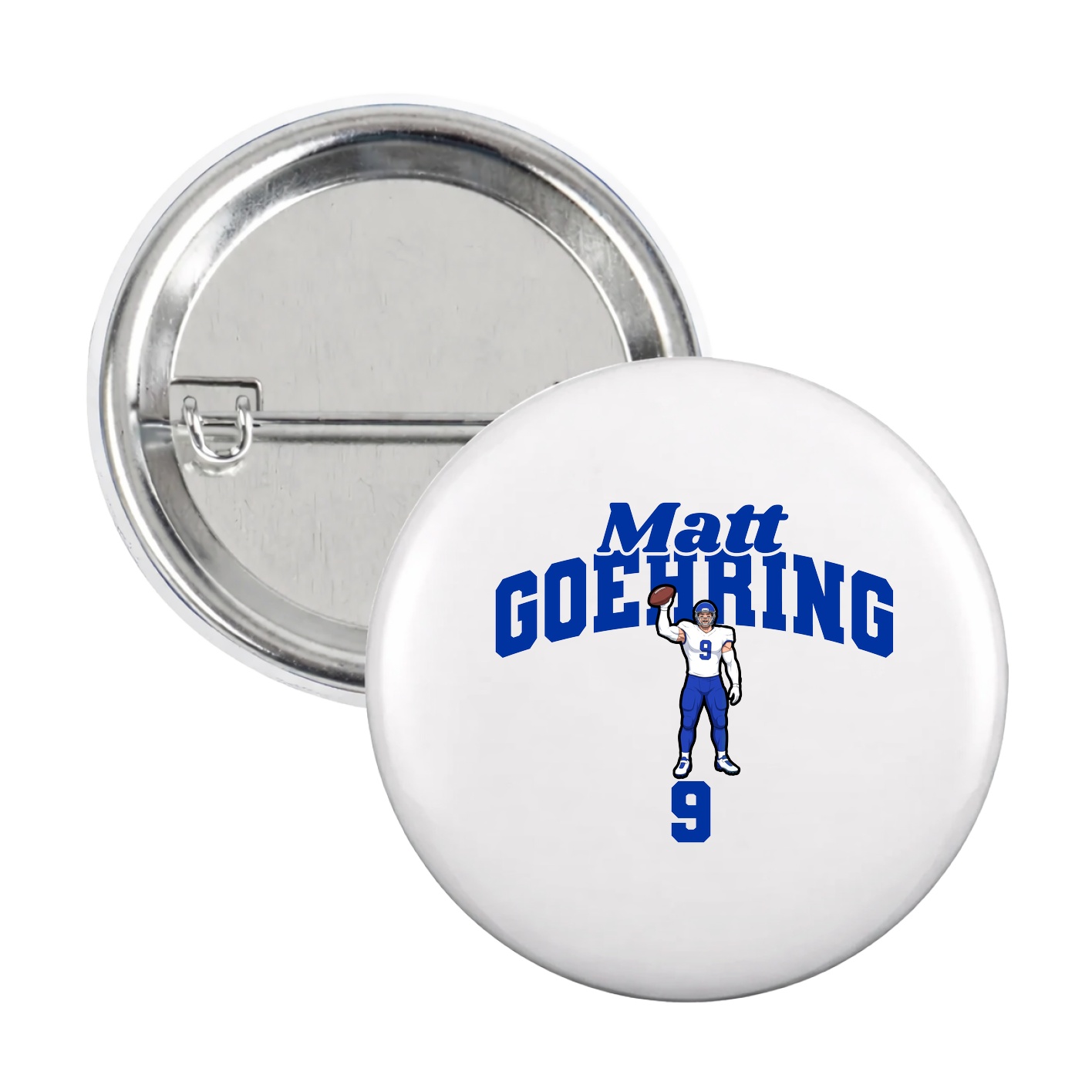 Game Day Button — Signature Arch in White