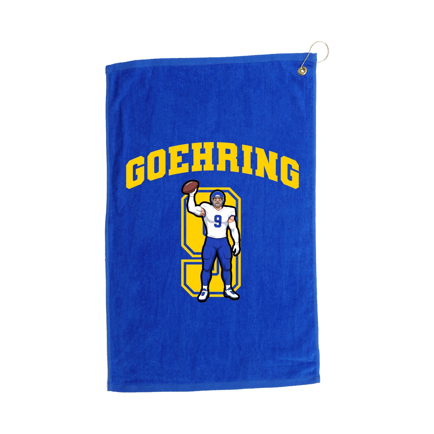 Golf Towel — Number in Royal