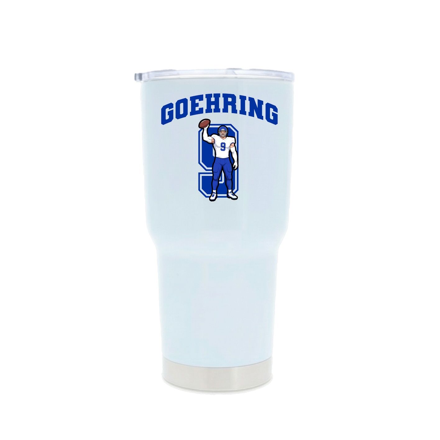 30oz Stainless Steel Tumbler — Number in White
