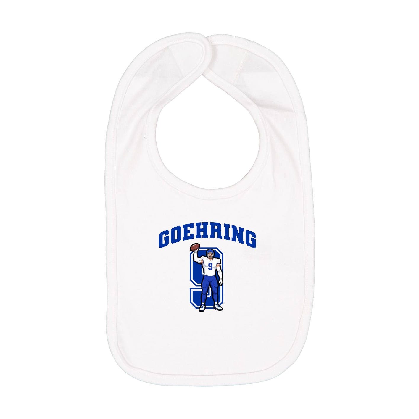 Infant Bib — Number in White