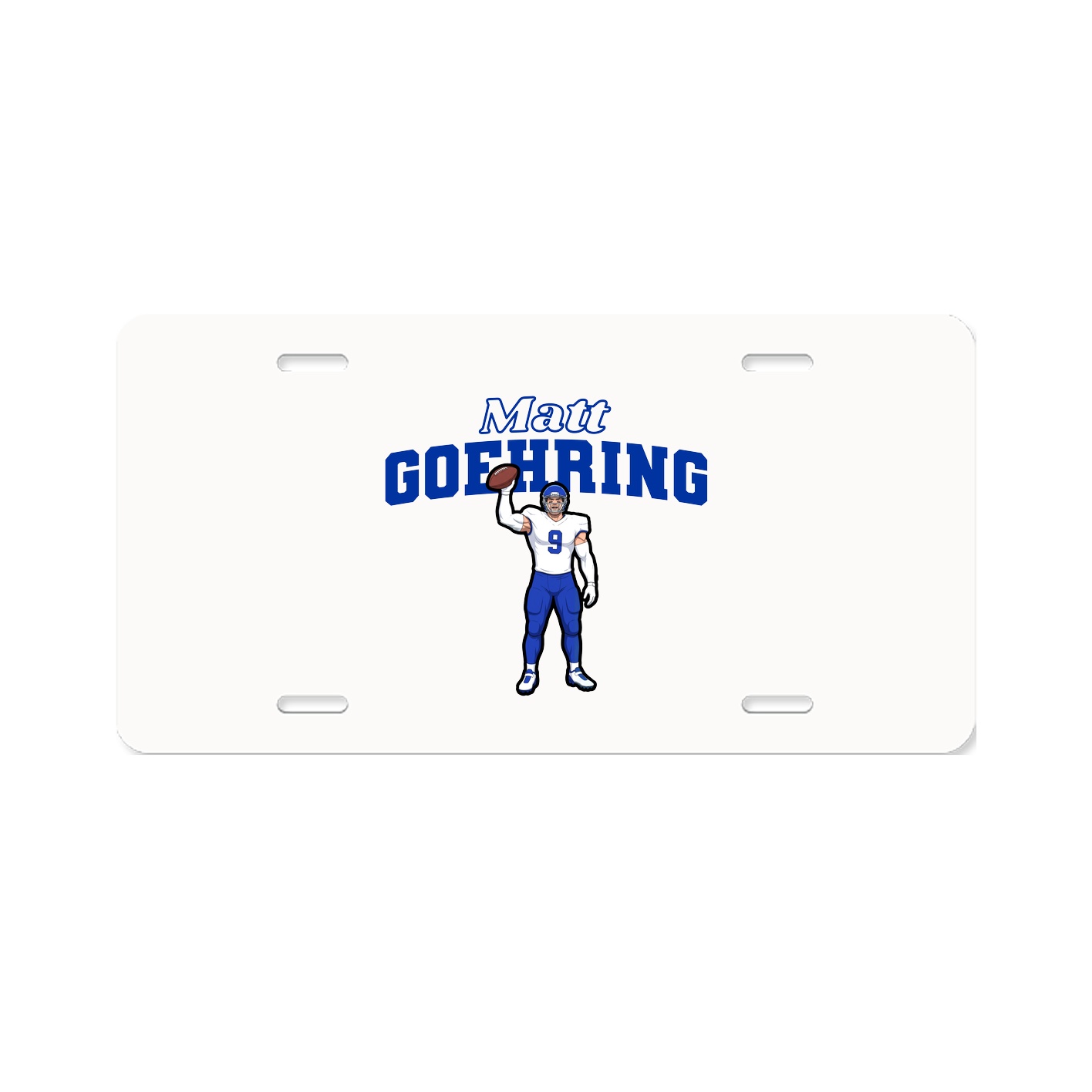 License Plate — Name Arch in Classic