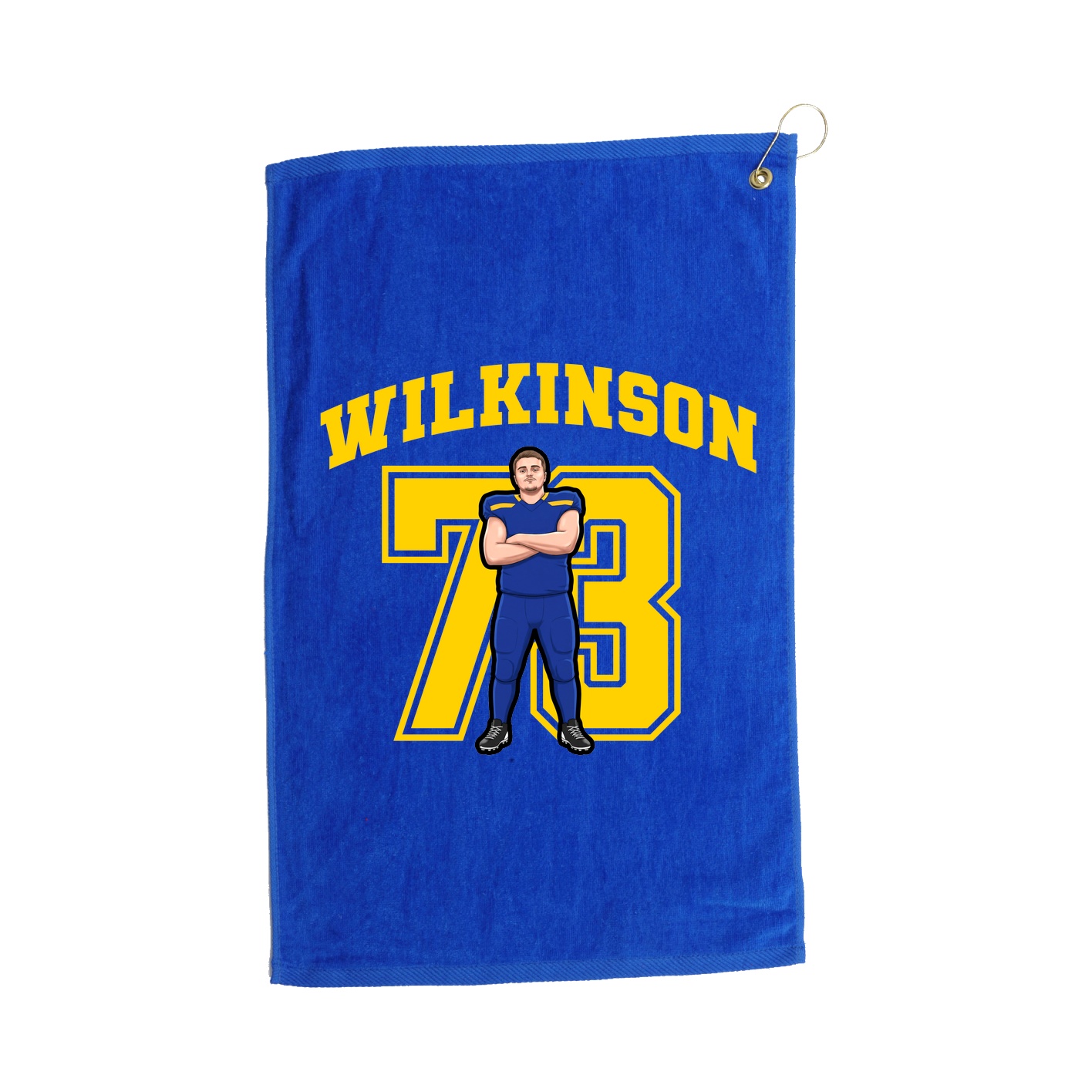 Golf Towel — Number in Royal
