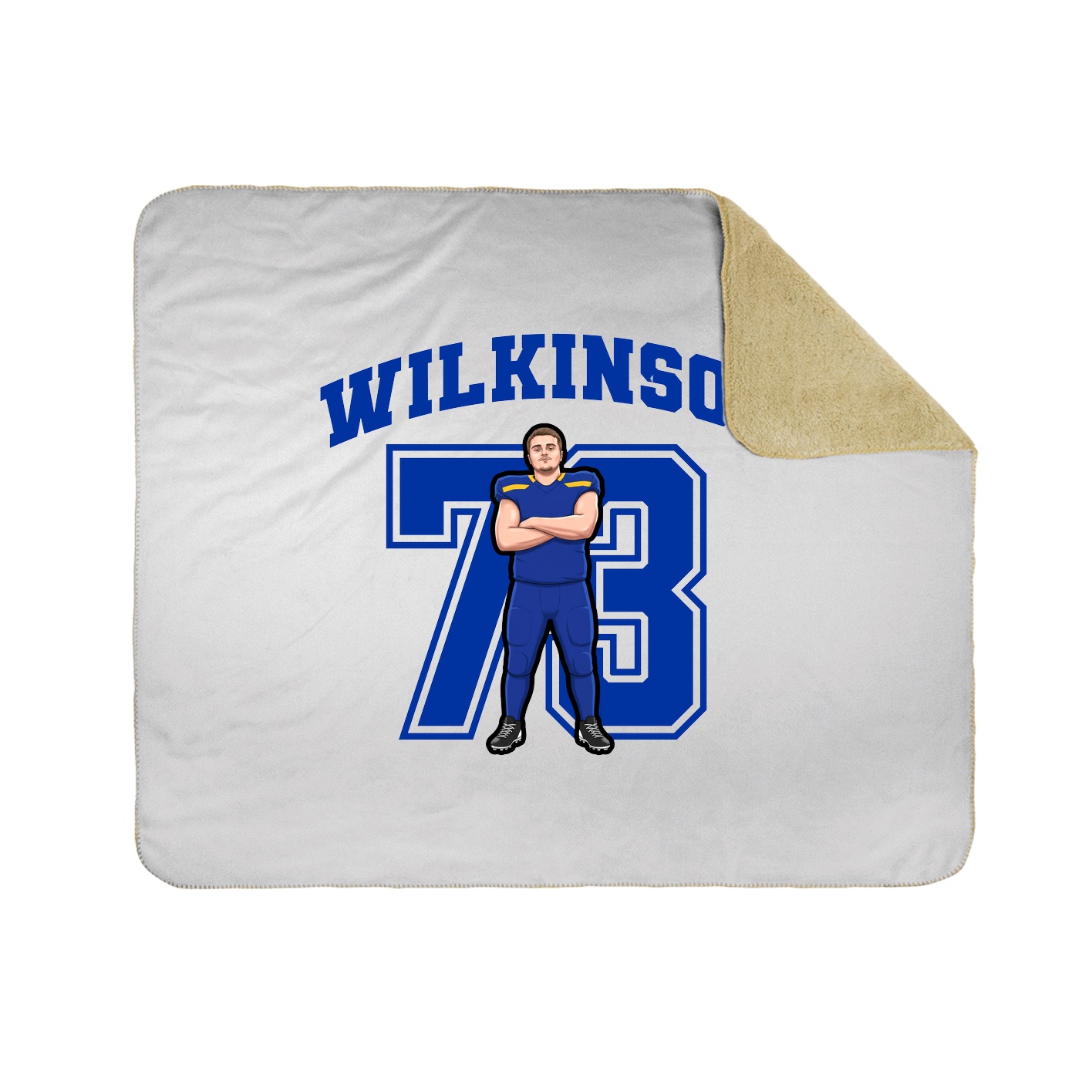 Throw Blanket — Number in White
