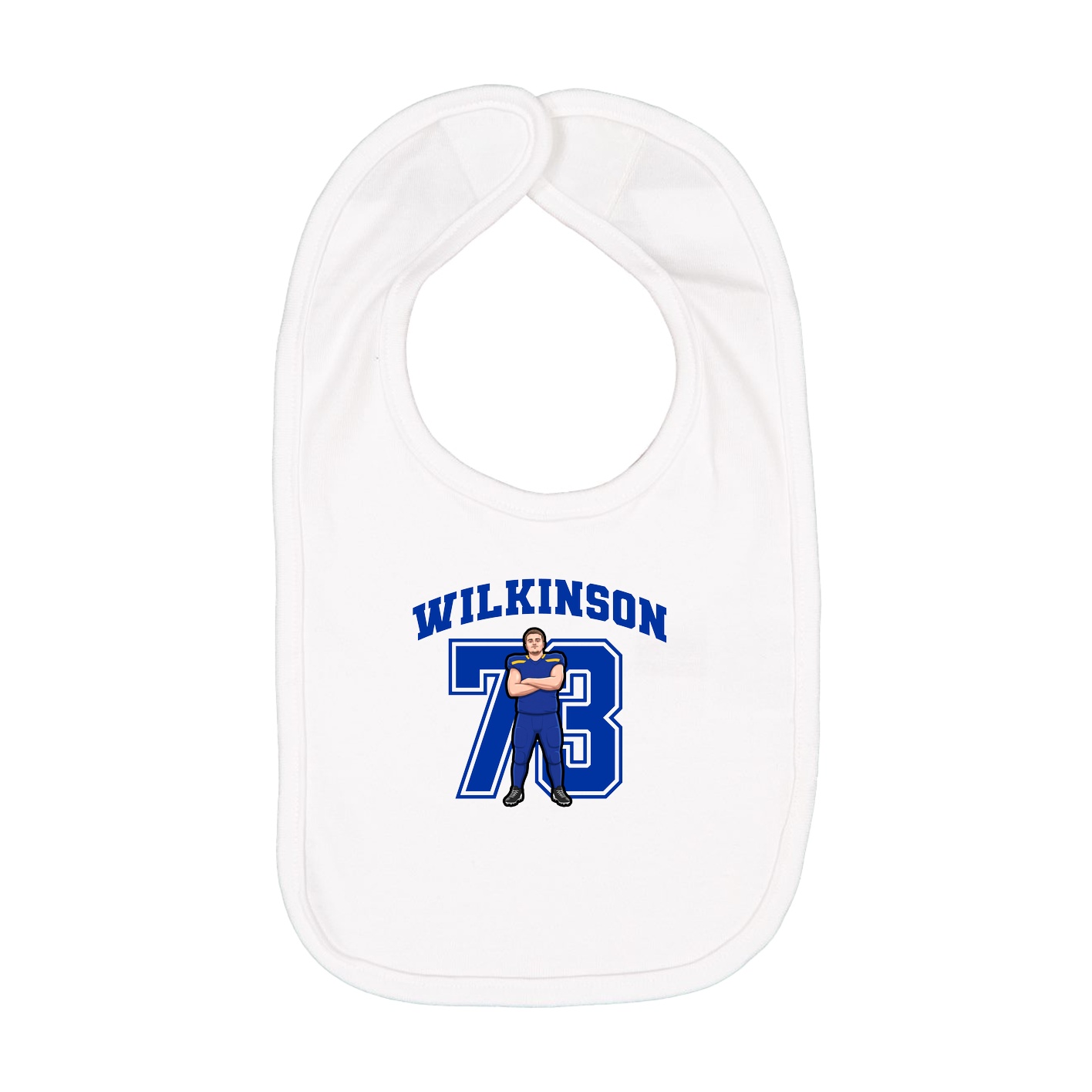 Infant Bib — Number in White