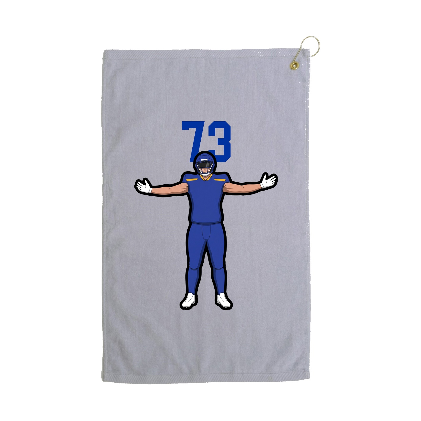 Golf Towel — Number Top in Grey