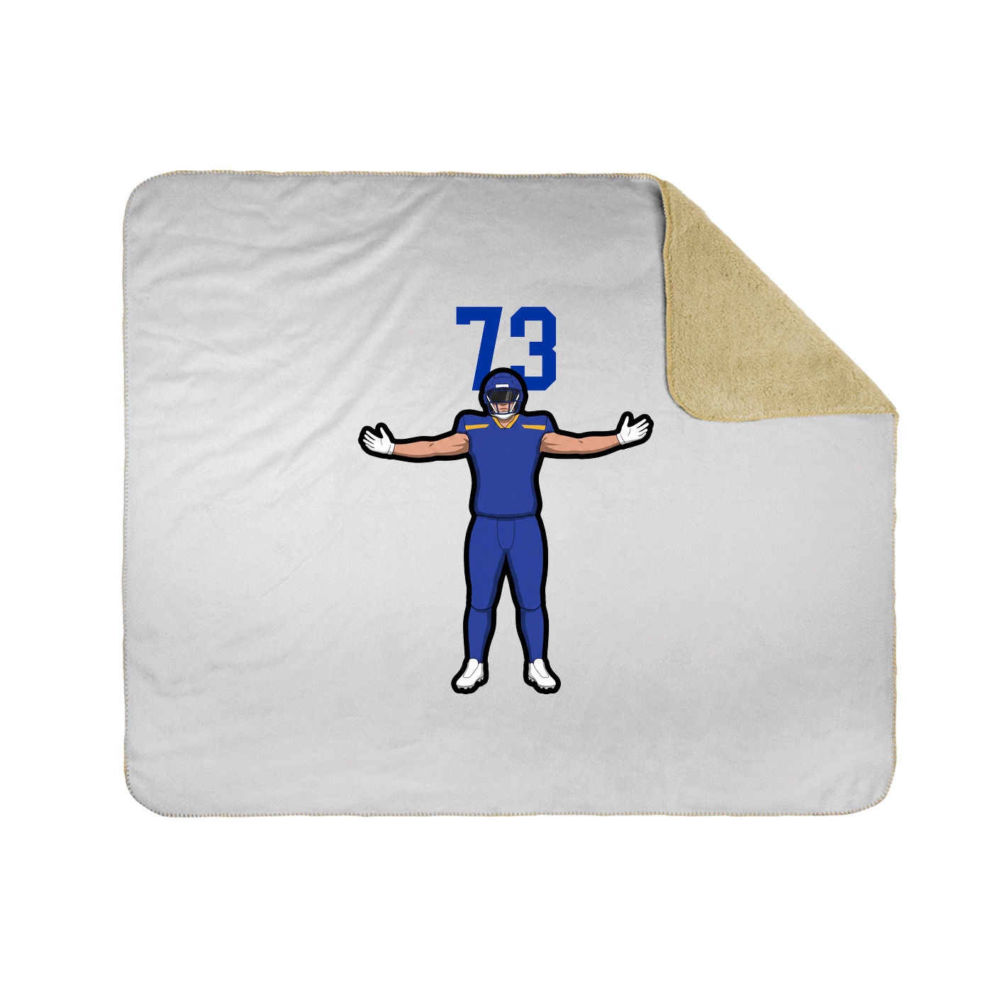 Throw Blanket — Number Top in White