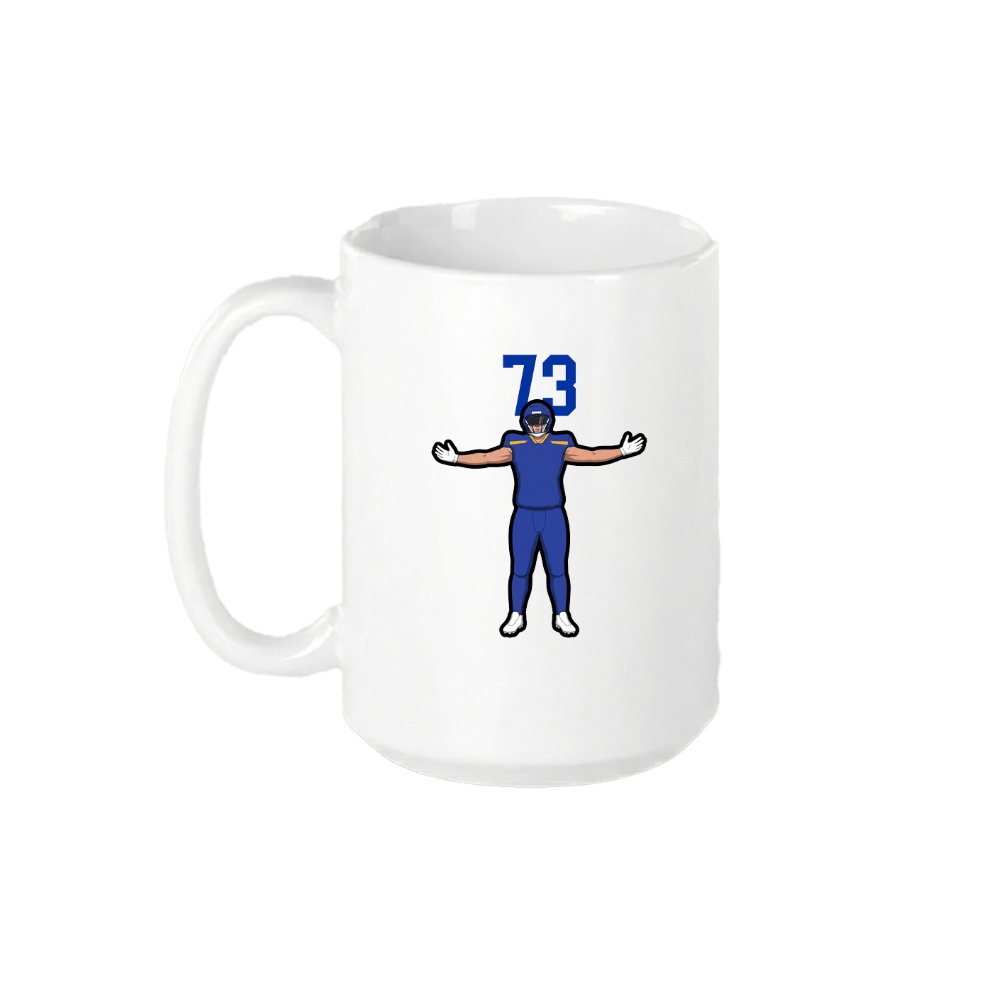 15oz Coffee Mug — Number Top in White